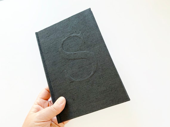 Small Hardbound Sketchbook With Embossed Letter 
