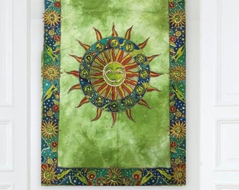 Handmade Unique Sun God Colorful Wall Hanging Tapestry for Positive Energy. Hindu God Beaded Embroidery Textile Wall Decore Poster Gifting Etsy India