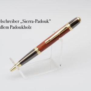 Kugelschreiber „Sierra-Padouk“ Personalisierbar, handmade, hochwertig, graviert, regional, individuell