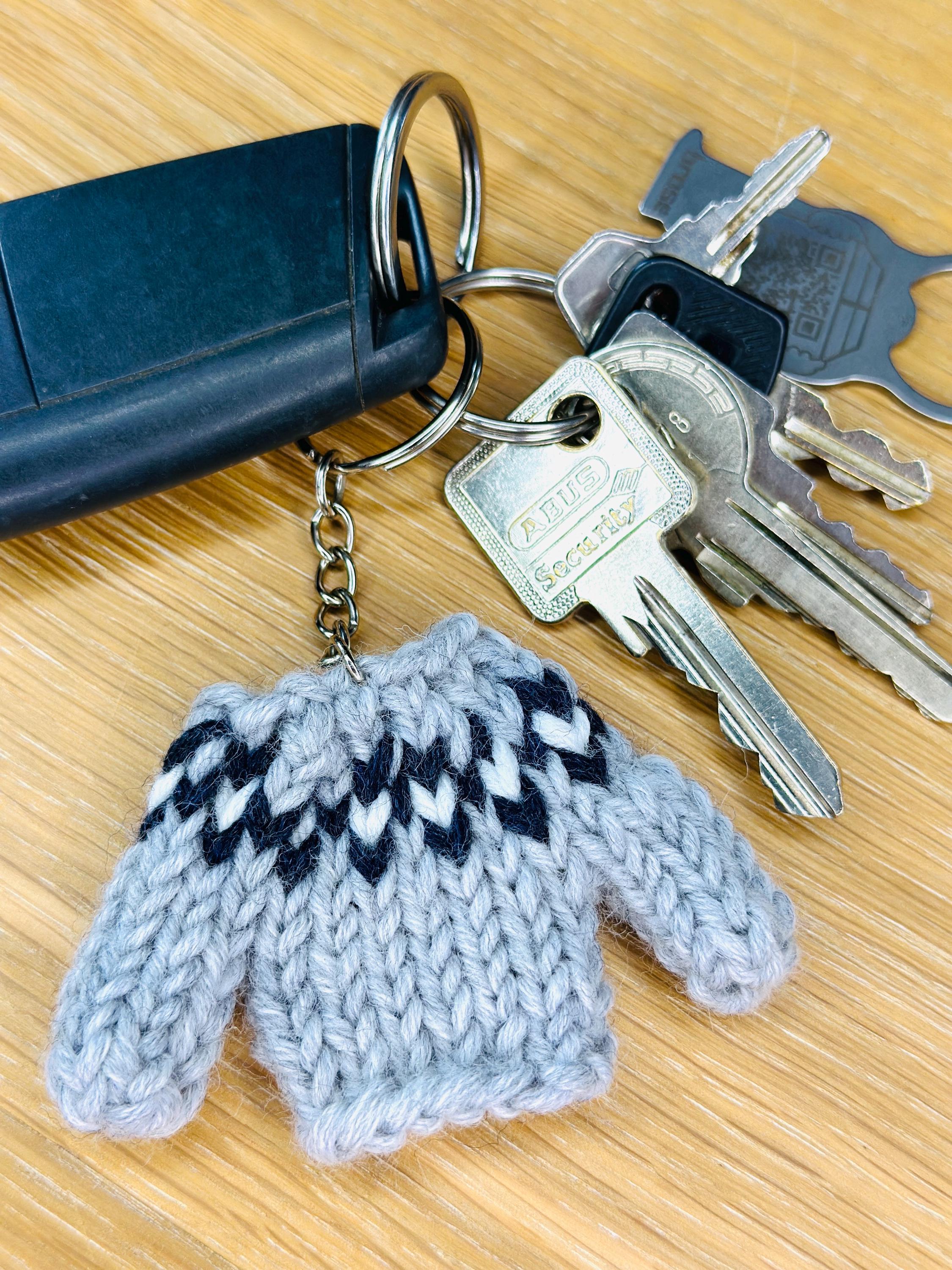 Keyring Mini Sweater Icelandic Sweater Hand-knitted Bag Charm