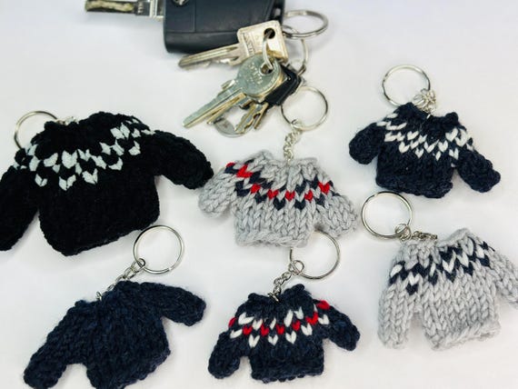 Keyring Mini Sweater Icelandic Sweater Hand-knitted Bag Charm
