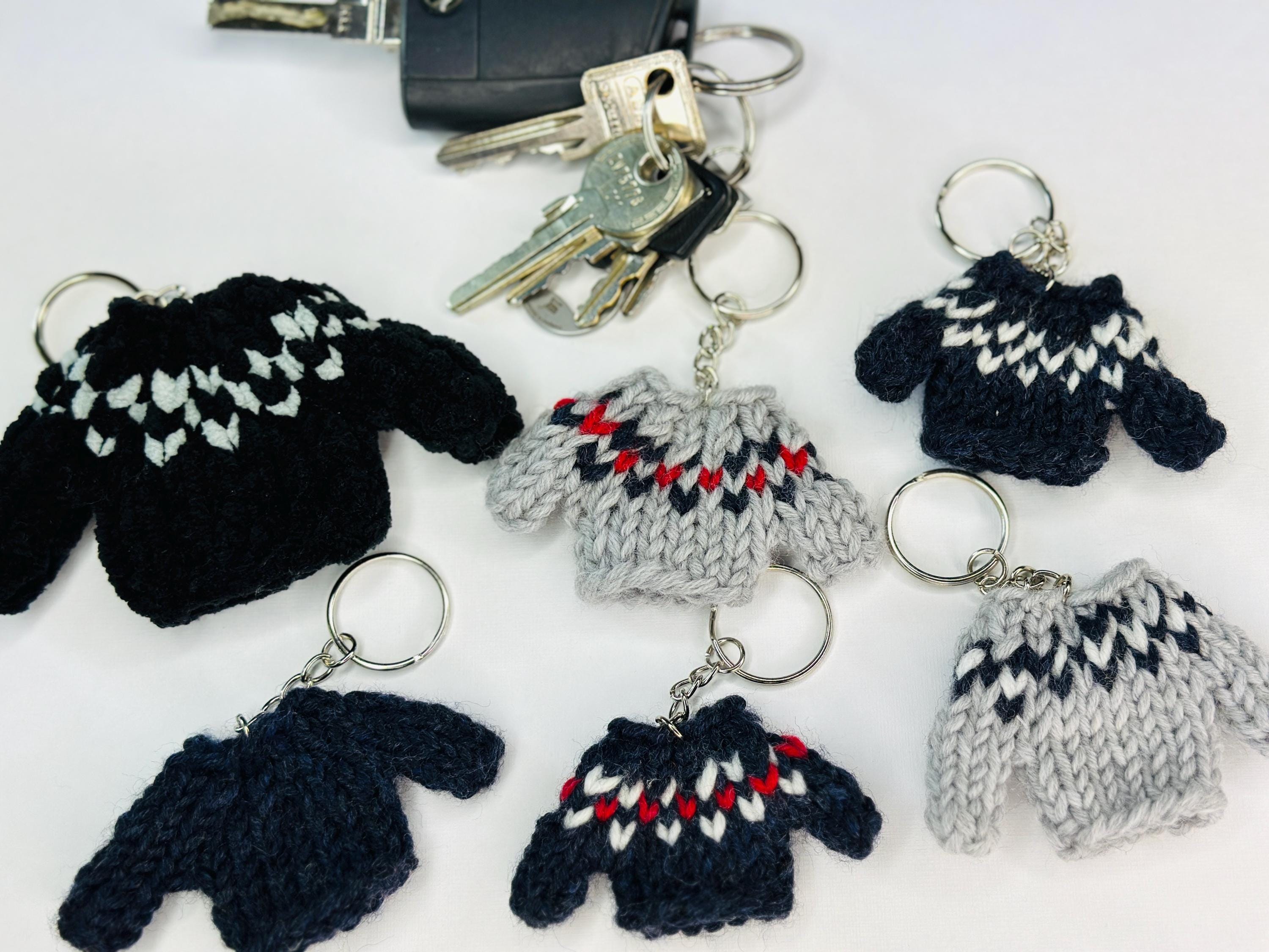 Keyring Mini Sweater Icelandic Sweater Hand-knitted Bag Charm