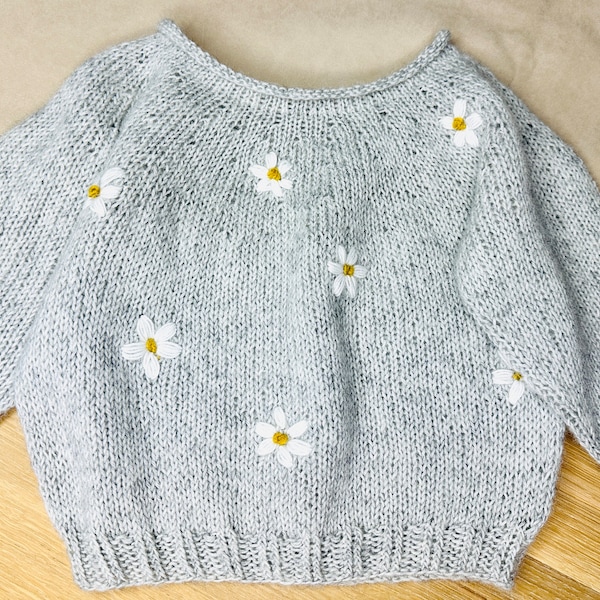 Pullover Kind Baby Daisy Sweater Gänseblümchen