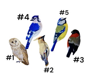 Vogelpatch, opstrijkbare patch, doe-het-zelf-borduurwerk, vogelappliqué, vogelbadge, schattige opstrijkbare borduurwerk appliqué Bird Lover Animals-patches, voor tassen