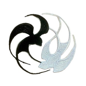 Yin and Yang Iron-On Patch Tai Chi Symbol Badge Taijitu Yoga Patch Embroidery DIY Embroidered Badge Embroidered Applique Yoga Gift