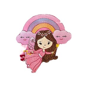 Iron Embroidered Angel Girl Patch Personalized Patches for Jackets Custom Decoration Patch Angel patch Metallic Silver/Golden Angel