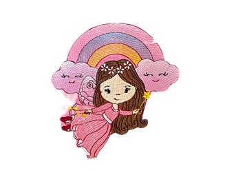 Iron Embroidered Angel Girl Patch Personalized Patches for Jackets Custom Decoration Patch Angel patch Metallic Silver/Golden Angel
