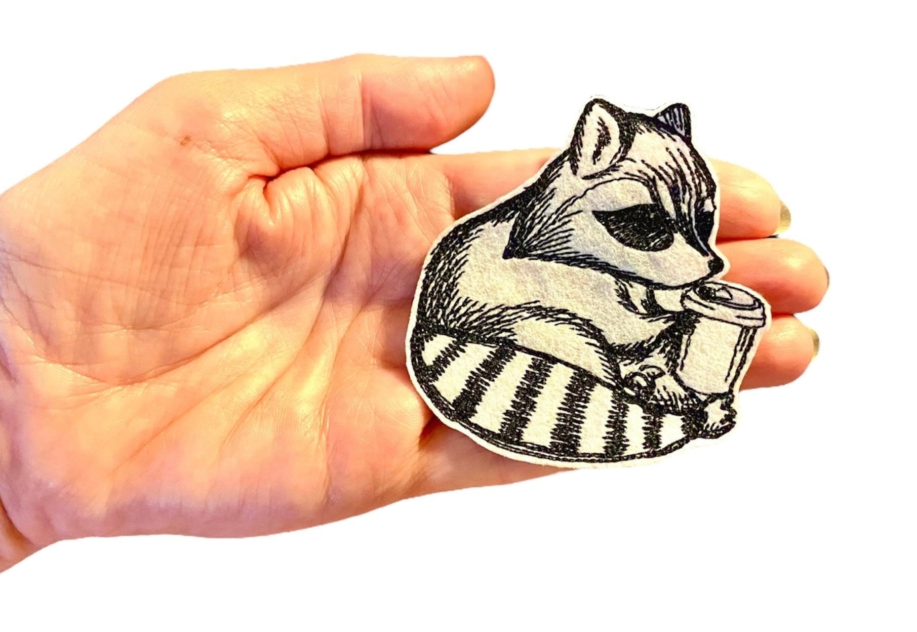 Ttiny Patch Design Tiny Raccoon Iron Patch Forest Animal Badge Decorative Patch DIY ...