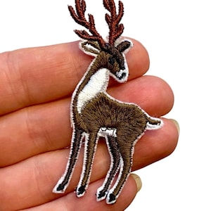 Cute Deer Patch Forest Animal Badge Kids Decorative Patch DIY Embroidery Deer Embroidery Applique Gift for Deer Lover