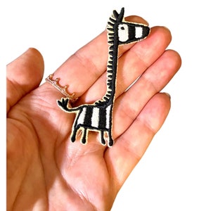 Zebralapp Safaridjurmärke Dekorativ lapp DIY-broderi Broderad applikation Zebraapplikation Zebraälskare Gåva