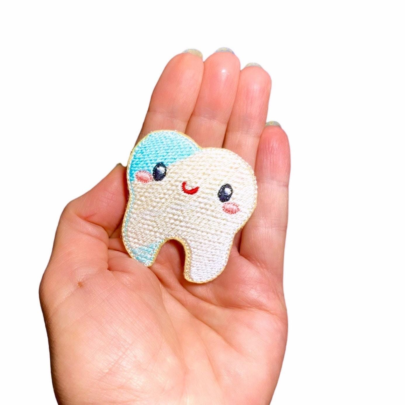 Toppa fatina dei denti Toppa di ferro per denti Toppa dentista Toppa primo dente Toppa denti - Toppa infermiera - Toppa ricamata per applicazione dent
