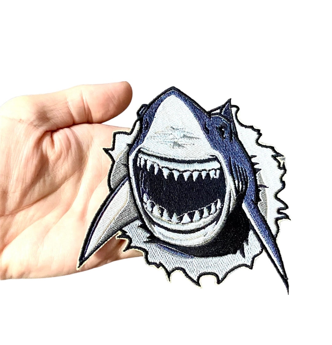 Realistic Great White Shark Patch Iron-on/sew-on Applique for Clothing ...
