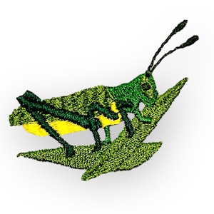 Naklejka Zielony Świerszcz, Naszywka Zwierzęca, Odznaka Robaków, Naszywka Owadów, Haft DIY, Aplikacja Haftu Zielonego Robaka