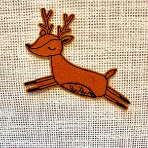 Baby Deer Patch Forest Animal Badge Kids Decorative Patch DIY Embroidery Deer Embroidery Applique Gift for Deer Lover