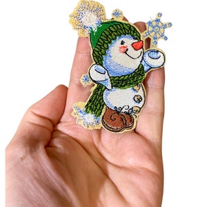 雪だるまパッチ、刺繍パッチ、クリスマスツリーの飾り、クリスマスストッキング、クリスマスデコレーション、アイロン接着クリスマスパッチ、粘着パッチ