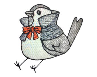 Sparrow Patch Bird Patch Small Bird Iron On Bird Applique Gift for Bird Lovers Sparrow Applique