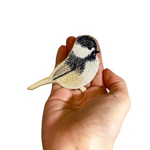 Sparrow Patch Bird Patch Small Bird Iron On Bird Applique Gift for Bird Lovers Sparrow Applique
