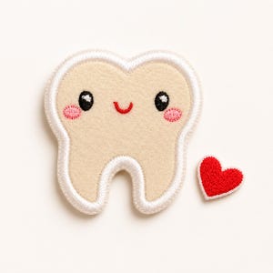 Tooth Fairy Patch Teeth Iron Patch Dentist Patch First Tooth Patch Teeth Patch - Nurse Patch - Embroidered Applique Tooth