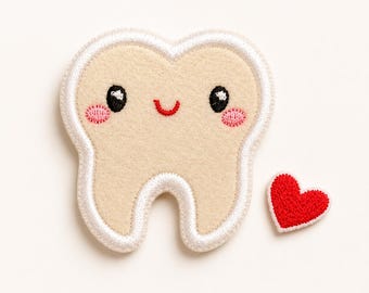 Parche del Hada de los Dientes Parche de Hierro para Dientes Parche de Dentista Parche del Primer Diente Parche de Dientes - Parche de Enfermera - Aplique Bordado Diente