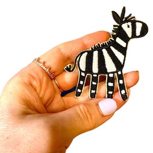 Zebralapp Safaridjurmärke Dekorativ lapp DIY-broderi Broderad applikation Zebraapplikation Zebraälskare Gåva