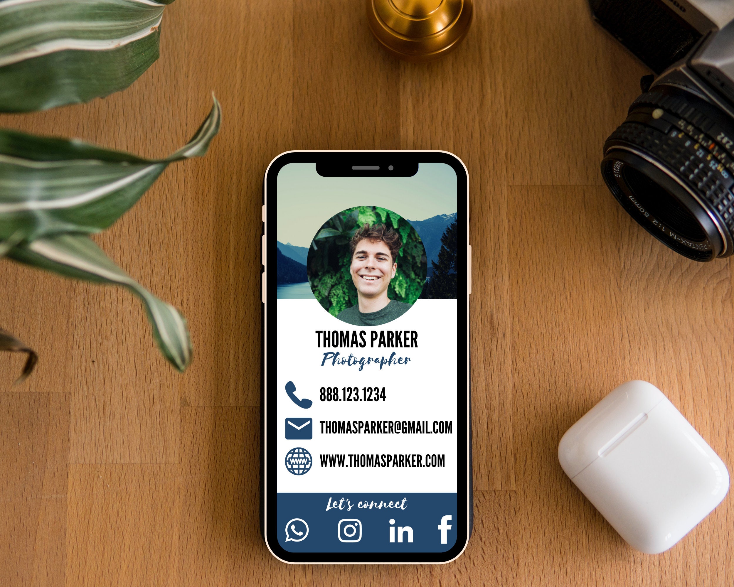 Digital Business Card Canva Template Edition 1 Editable Etsy