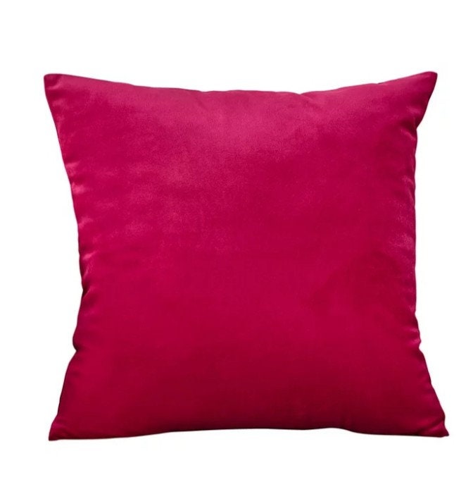 Hot Pink Velvet Cushion Cover / Home Decor / Bedroom Decor / Etsy