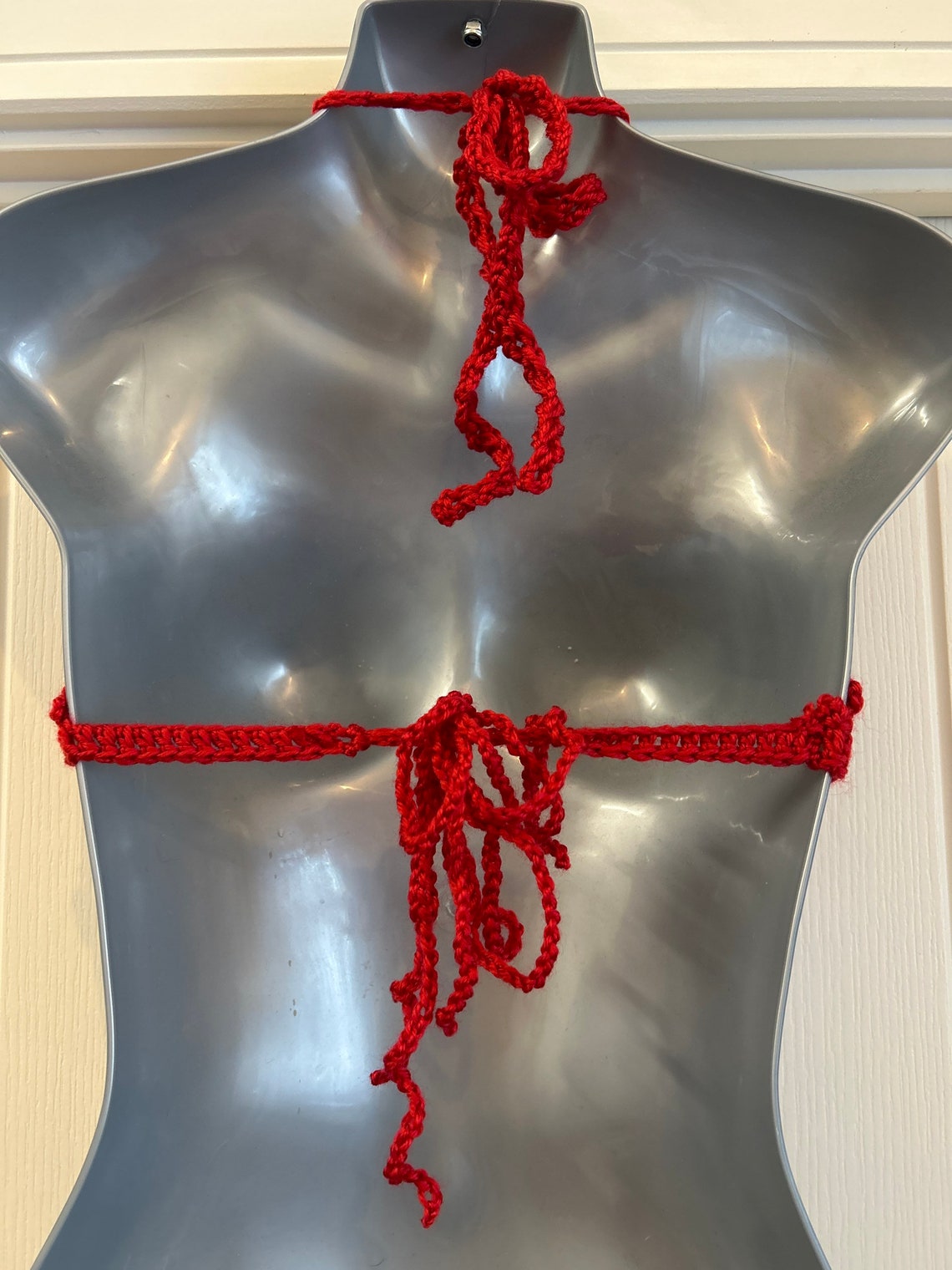 Crochet Red Boho Crochet Top Etsy