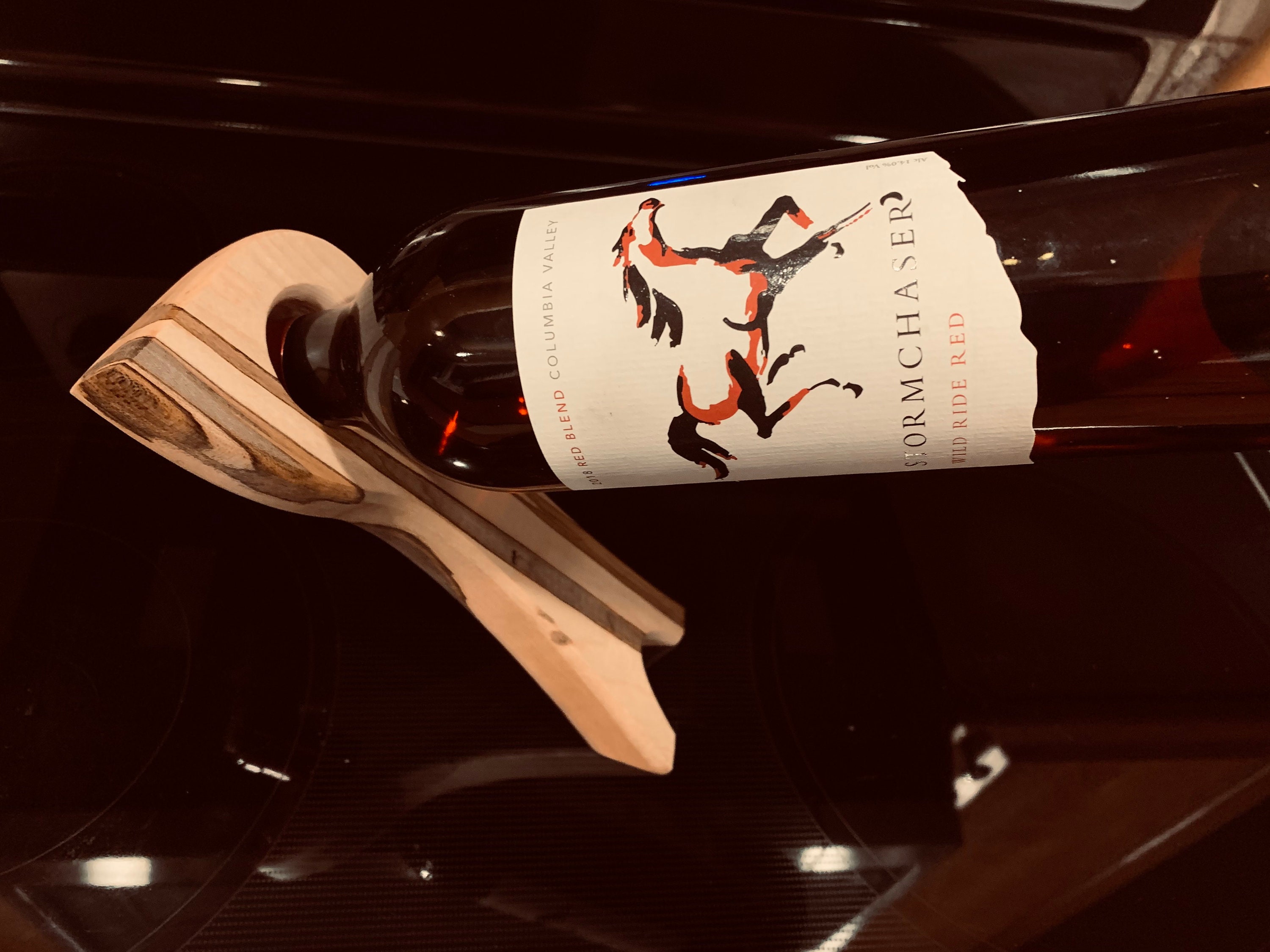 Artistic Floating Wine Bottle Holder Etsy