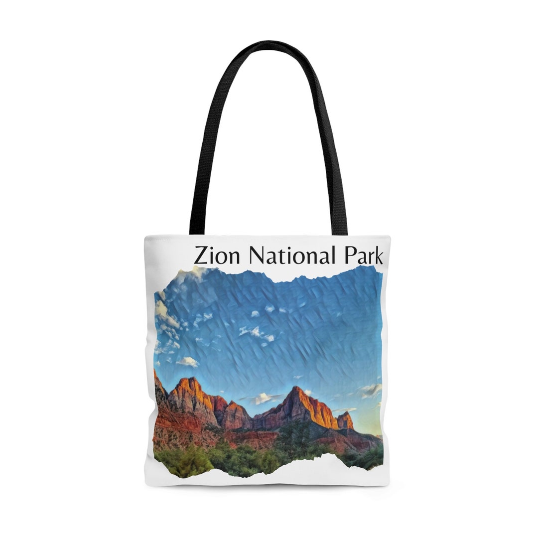 CafePress Zion National Park Canvas Tote Bag – Reusable Natural Canvas Shopping Bag, Two Sizes Available
