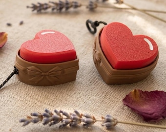 Heart Shaped Keyboard Clicky Fidget Toy Keychain - Quiet Stim Toy for Stress Relief, ADHD Focus, ASMR Desk Clicker, Cute Desktop Gadget