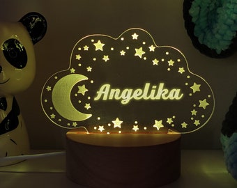Custom Name Nursery Decor With Cloud/Rainbow Designs