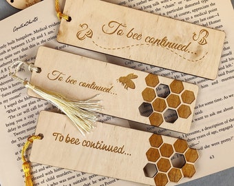 Segnalibro personalizzato con ape in legno per l'ape continuato con nappa, regalo di apprezzamento per l'insegnante per lui o lei, regalo per gli amanti dei libri