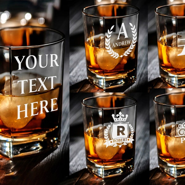 Maverton Whisky Gläser Set mit Gravur - Whiskey Glas 250 ml personalisiert - schöne Whisky Gläser - Geschenk zum Geburtstag für Männer
