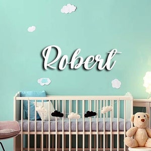 Wooden Name Sign Custom Name Sign Baby Shower Gift Custom Nursery Decor Name Wall Decor Sign for Nursery Personalized Name Sign