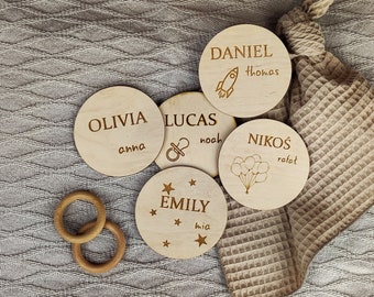 Personalisierte Baby Name Holzschild: Geburtsankündigung