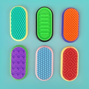 Oval Magnetic Slider Fidget Toys Magnet Slider Customizable Fidget , 3D Printed
