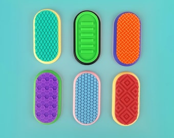 Oval Magnetic Slider Fidget Toys Magnet Slider Customizable Fidget , 3D Printed