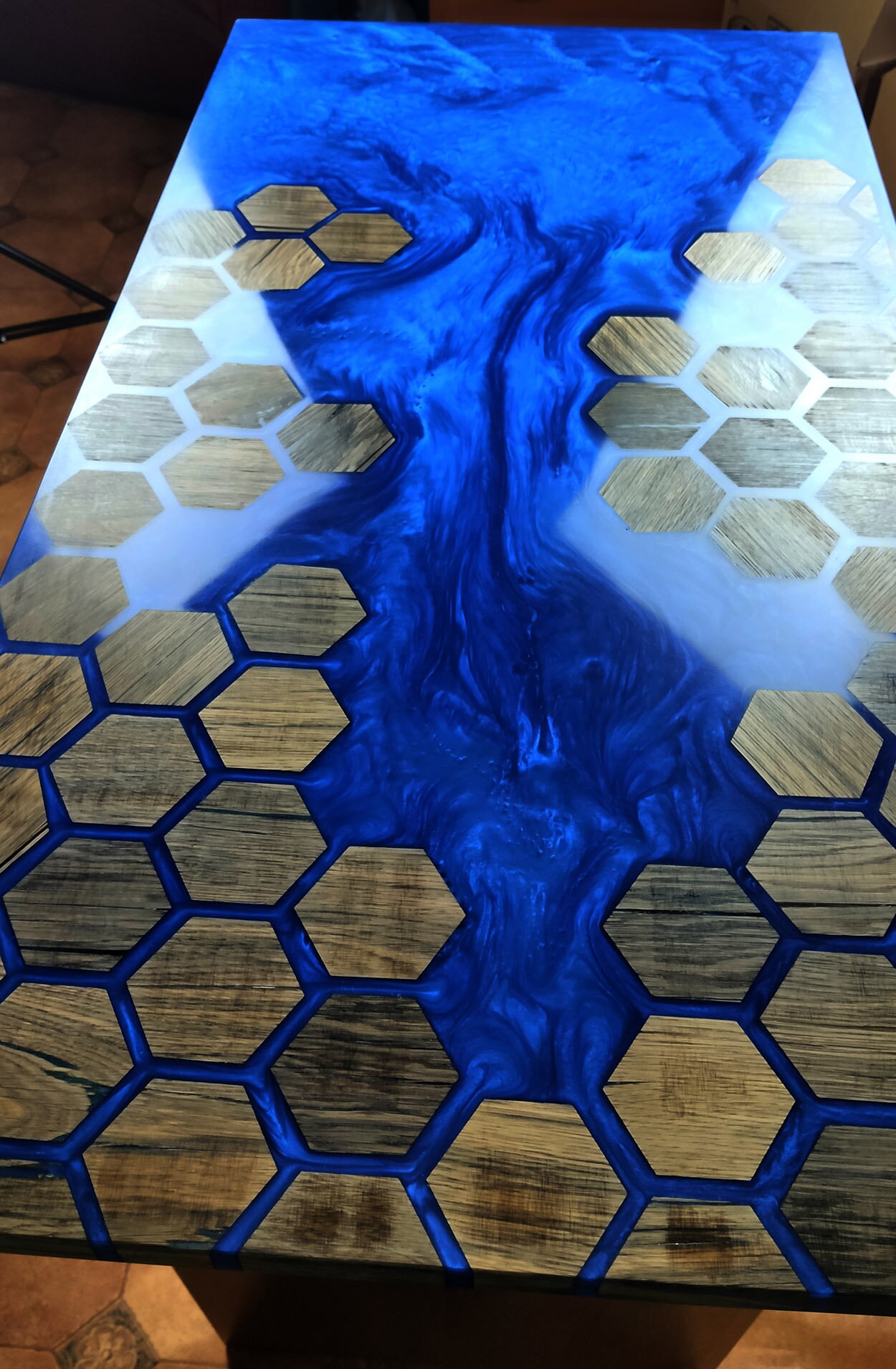 Resin Table Epoxy Resin Coffee Table Hexagon Etsy Australia