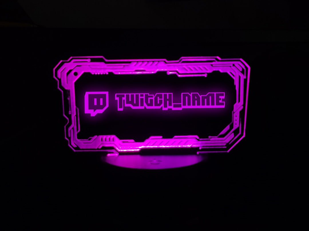 Personalized Gamer Tag LED Night Light - Custom Twitch Streamer Gift - Etsy