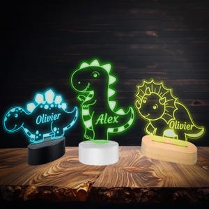 Nachtlicht Baby Dinosaurier Personalisiert - Geschenk Geburt, Nachtlicht Kinder, Nachtlicht Mit Name