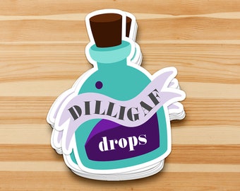 DILLIGAF Drops - sarcastic sweary sticker for office, workmates, family .. whoever!