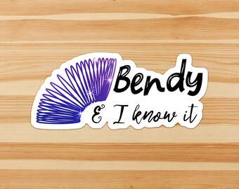 Bendy and I know it - chronic illness, invisible illness, EDS, Ehlers Danlos Syndrome, awareness, Zebra, sticker, flake