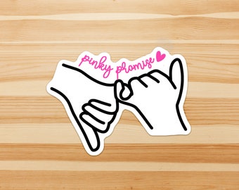 Pinky promise - best friends, family, promises, cute sticker flake