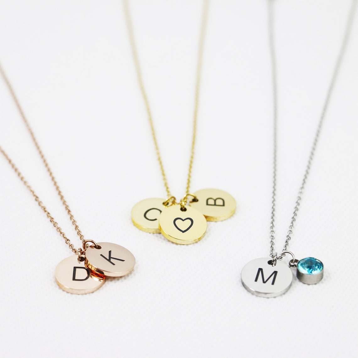 Initial Necklaces Personalized Engraved Letter Necklace Etsy