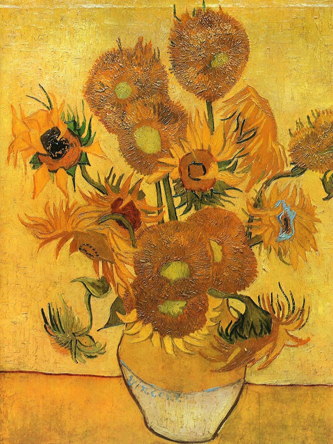 Still Life, Vase With Fourteen Sunflowers by Vincent Van Gogh Etsy