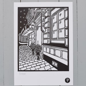 Bodegan - lino print. Umeå, Sweden