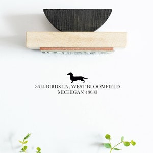 Timbro di ritorno con indirizzo di razza di cane / autoinchiostrante o in legno / timbro di indirizzo personalizzato / timbro di indirizzo personalizzato / regalo per la nuova casa / idea regalo per matrimonio