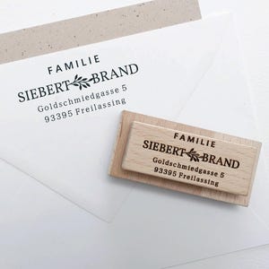 Stempel retouradres | Zelfinktend of op hout | Aangepaste adresstempel | Gepersonaliseerde adresstempel | Nieuw huiscadeau | Cadeau-idee voor gastgezin