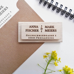 Sello de dirección de retorno / Autoentintable o de madera / Sello de dirección personalizado / Sello de dirección personalizado / Regalo para casa nueva / Idea de regalo para recibir a una familia