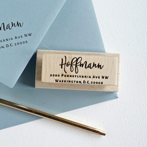 Sello de dirección de retorno / Autoentintable o de madera / Sello de dirección personalizado / Sello de dirección personalizado / Regalo para casa nueva / Idea de regalo para recibir a una familia